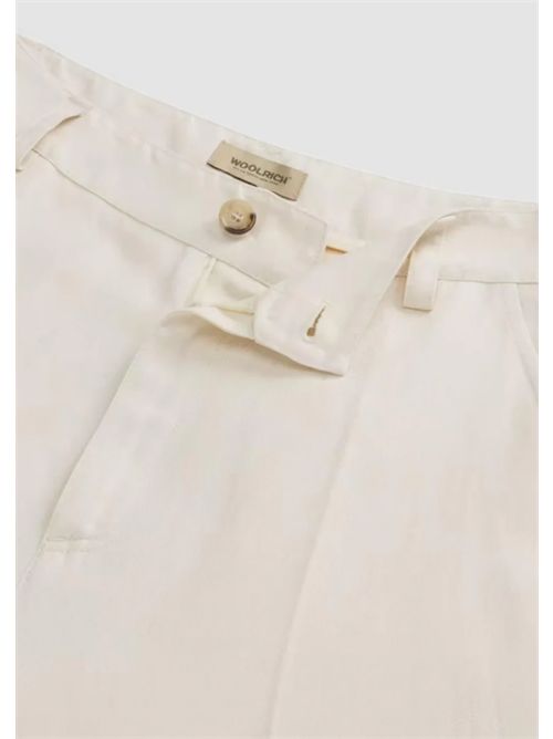 LYOCELL LINEN PANTS WOOLRICH | CFWWTR2025FRUT30438743 MILKY CREAM